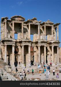 Library of Celsus in the ancient town of Ephesus in Turkey