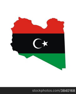 libya country flag map shape national symbol