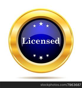 Licensed icon. Internet button on white background.