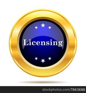 Licensing icon. Internet button on white background.