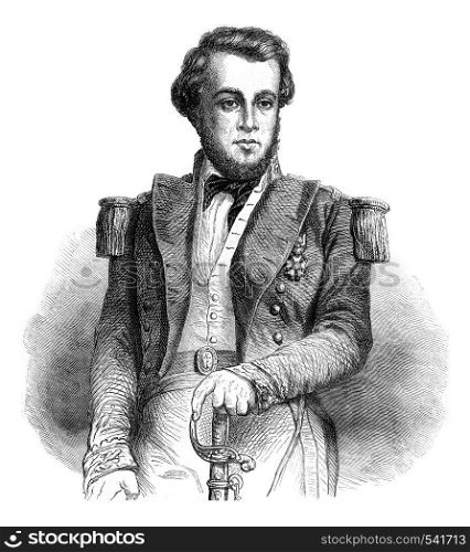Lieutenant Bellot, vintage engraved illustration. Magasin Pittoresque 1858.