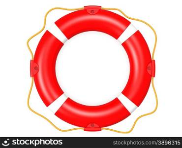 Life buoy topview red