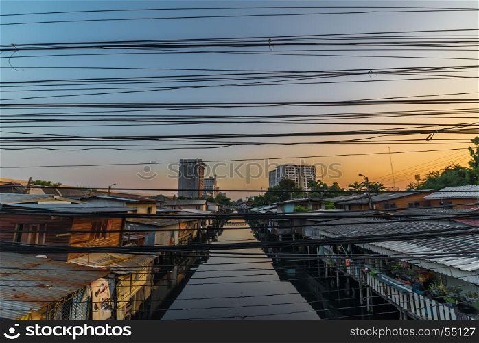 Life in the slums of Bangkok,Thailand