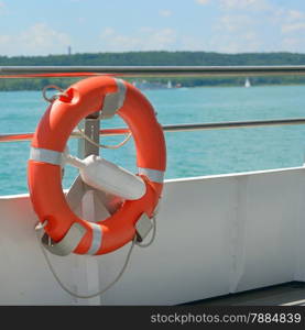 lifebuoy on a ship