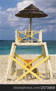 Lifeguard hut on the beach, Cable Beach, Nassau, Bahamas