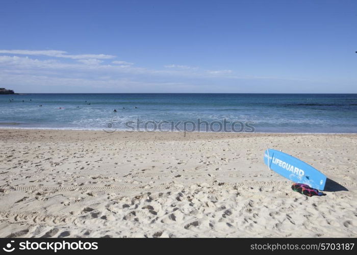 Lifeguard sign on Bondi beach, Sydney, Australia