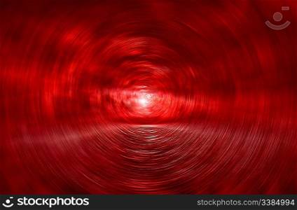 light at the end of abstract red radial tunnel