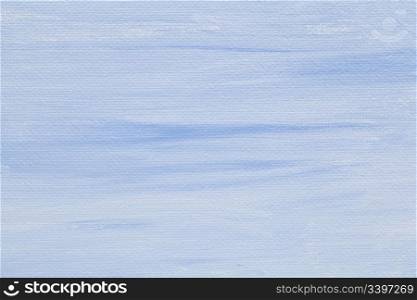 light blue and white abstract texture painted on artist canvas