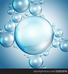 light blue background with bubbles
