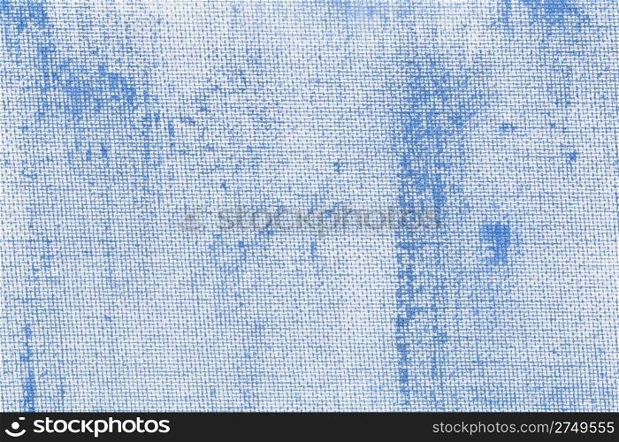 light blue coarse texture painted on white artist canvas