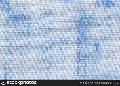 light blue coarse texture painted on white artist canvas