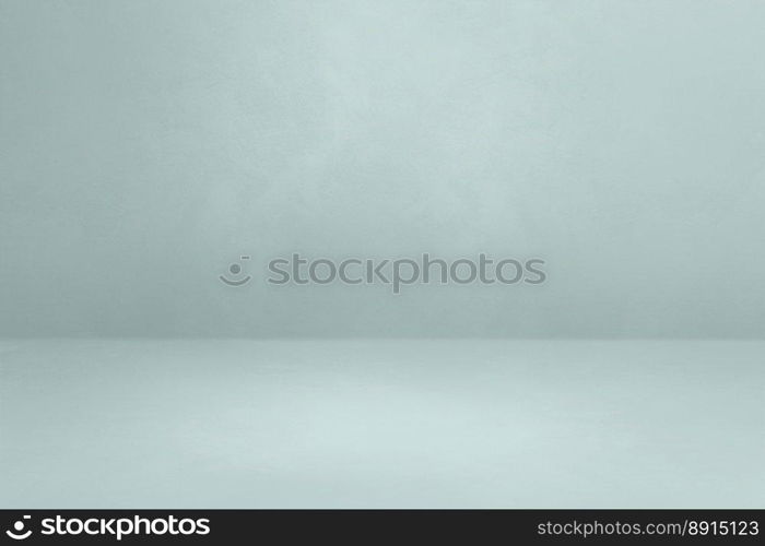 light blue concrete interior background. Empty template scene. Horizontal mockup. Empty light blue concrete interior background