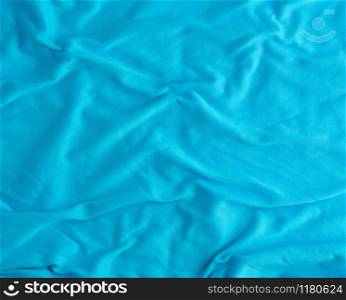 light blue fabric texture with waves, element for designer, full frame