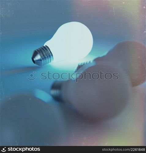 light bulb 3d as vintage