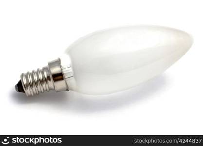 Light Bulb closeup on white background