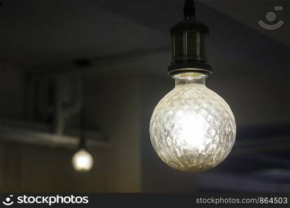 Light bulb design for minimal room style, stock photo