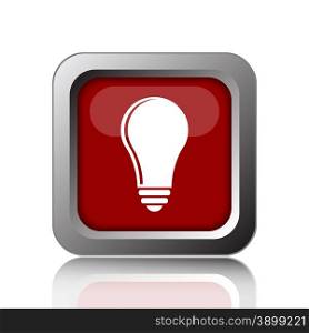 Light bulb - idea icon. Internet button on white background