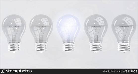 Light Bulb Idea Special Moment of Inspiration Concept. Light Bulb Idea