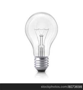 Light bulb isolated on a white background. 3D illustration