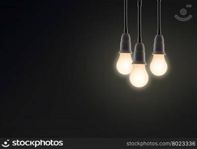 Light bulb. light bulb isolated on a black bakground