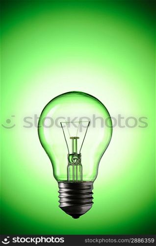 Light Bulb over colourful background