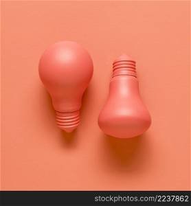 light bulbs red background