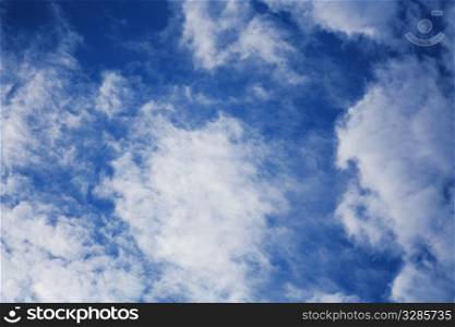 light clouds in the blue sky