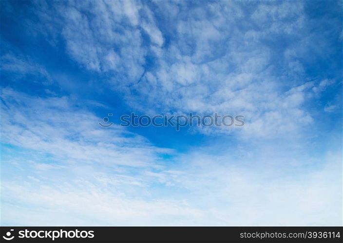 light clouds in the blue sky