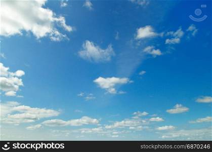 light cumulus clouds in the blue sky