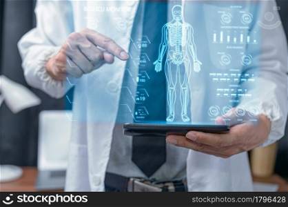 light doctor screen scanning human body