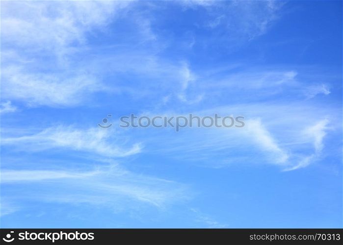 Light fleecy clouds in the sky, may be used as background