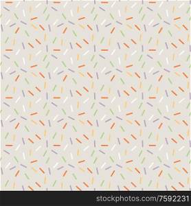 Light gray jpeg seamless pattern with colored confetti.