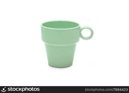 Light green mug isolated on white background