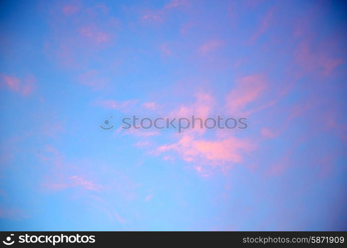 light in the blue sky white soft clouds and abstract background