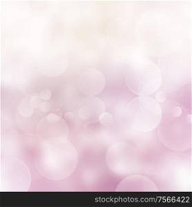 Light pink festive bokeh background with light beams. Light pink festive background with light