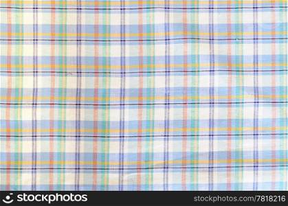 Light plaid cloth in blue, white and yellow