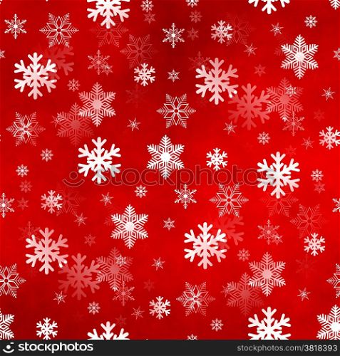 Light red winter Christmas snowflakes with a seamless pattern as background image.