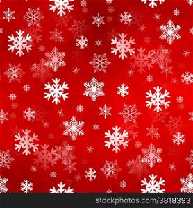 Light red winter Christmas snowflakes with a seamless pattern as background image.