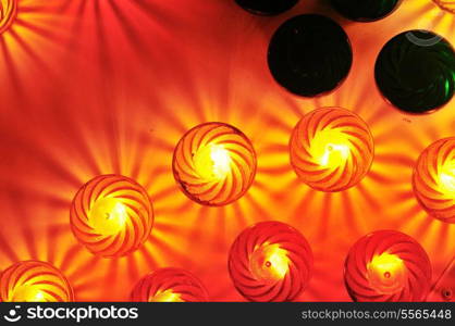 light show background in luna park