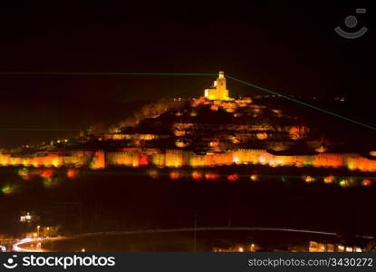 light show Tsarevets fortress Veliko Turnovo Bulgaria