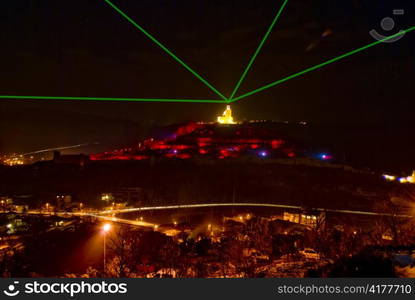 light show Tsarevets fortress Veliko Turnovo Bulgaria