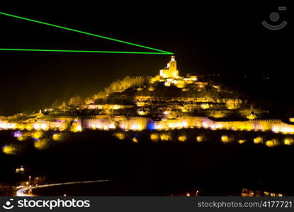 light show Tsarevets fortress Veliko Turnovo Bulgaria