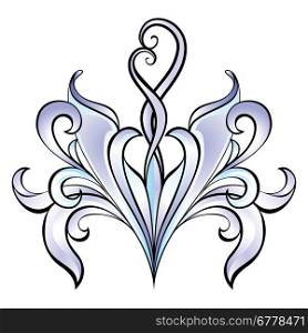 Light violet Floral element for design. Illustration on white