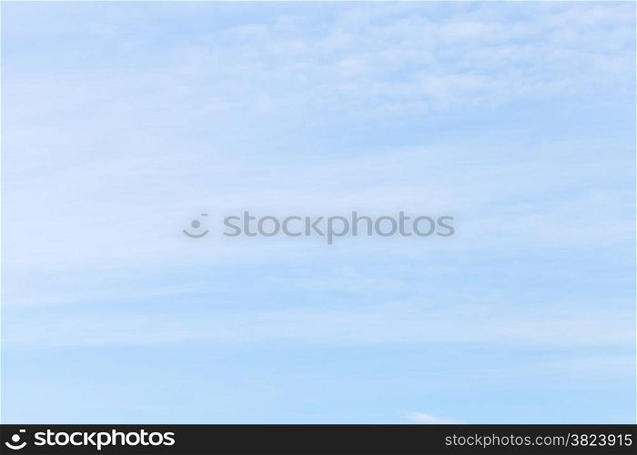 light white clouds in blue sky in cold winter day