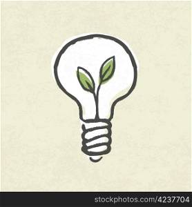 Lightbulb ecology concept. Vector illustration, EPS10