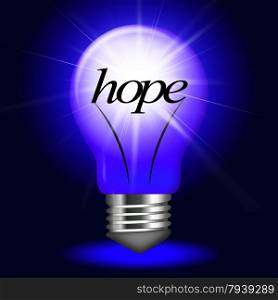 Lightbulb Hope Showing Wishing Lamp And Hopes