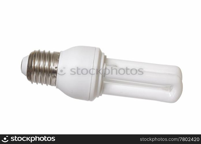 Lightbulb on side against white background.
