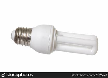 Lightbulb on side against white background.