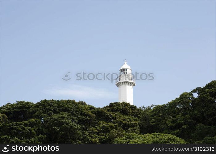 Lighthouse and trees