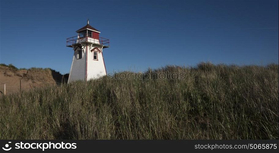 Lighthouse at Cavendish Beach, York, Lot 34, Cavendish, Prince Edward Island, Canada